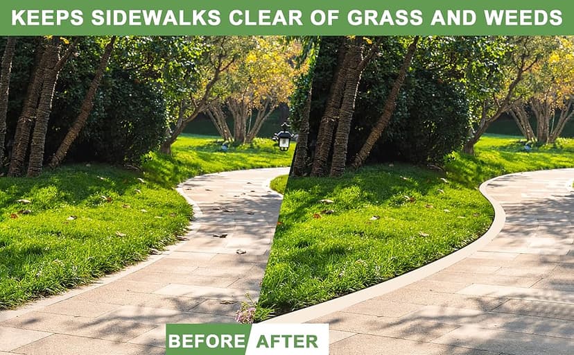 Wheel Rotary Edger Lawn Tool, Grass Edge Trimmer, Sidewalk Manual Lawn Edger, Strong 3 Sections Stainless Steel Handle with Cushion Grip, 58.3-Inch