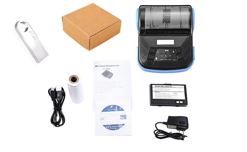 NOT for iOS/ipad/MAC/iPod, only Compatible with Android/Windows,80mm Portable Bluetooth Receipt Thermal Printer Wireless Ticket Bill Invoice pos Printer for Small Business