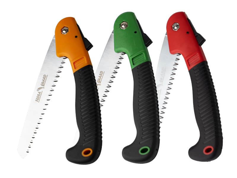 FLORA GUARD 7.7-Inch Folding Hand Saw, Pruning Saw with Trible-Cut Razor Teeth for Wood Cutting, Tree Trimming, Professional Camping Gardening Tools