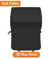 NEXCOVER Offset Smoker Cover - 60 Inch Waterproof Charcoal Grill Cover, Outdoor Heavy Duty BBQ Cover, Rip Resistant Smokestack Barbecue Cover for Brinkmann Char-Broil Weber Nexgrill, Black.