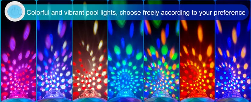 Rechargeable Floating Pool Lights: Remote Control Pool Lights That Float with 6 Dynamic Lighting IP68 Waterproof RGB Upper and Lower Floating Lights for Hot Tub Pool Garden Party 1 Pack