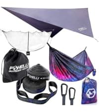 Foxelli XL Hammock Net – 12ft Net for Hammocks, Lightweight Portable Hammock Netting, Fast and Easy Set Up, Fits All Camping Hammocks