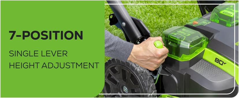 Greenworks 80V 25" Brushless Cordless (Self-Propelled) Dual Blade Lawn Mower (LED Headlight + Aluminum Handles), 4.0Ah Battery and Rapid Charger Included