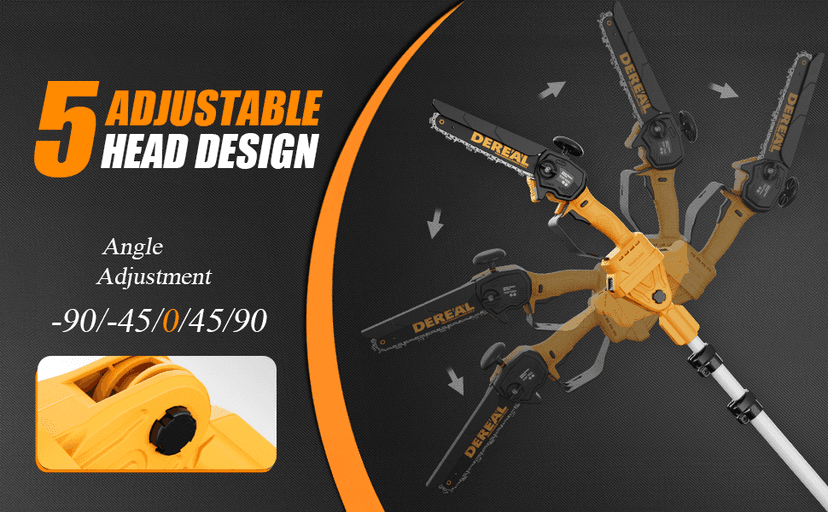 2-in-1 Cordless Pole Saw, Brushless Mini Chainsaw with Pole, 20V 4.0Ah Battery Powered Pole Saws for Tree Trimming, 8" Cutting Power Small Pole Saw, 18ft Reach Electric Saw for Trees With Pole