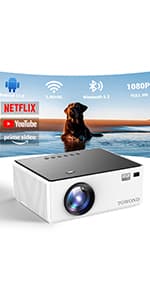Projector Screen and Stand, Towond 120 inch Portable Projector Screen Indoor Outdoor Movie Screen 16:9 4K HD Wrinkle-Free Lightweight Projection Screen with Carry Bag for Backyard Movie Night