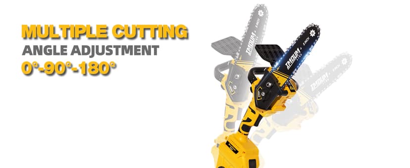 IMOUMLIVE 2-IN-1 Cordless 8 Inch Pole Saw & Chainsaw, 21V 3Ah Battery, 14.7ft Max Reach, 8.3lb Lightweight, Powered Pole Saws for Tree Trimming, Tree Trimmer for Branch Cutting