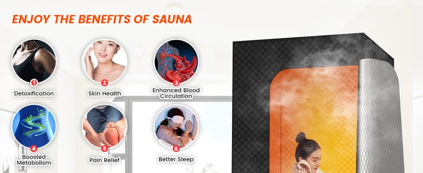 Sauna Box, Portable Sauna for Home, Large Sauna Tent with 3.0L Steamer for Full Body SPA, Easy Assembly Quick Heat-Up Sauna Experience