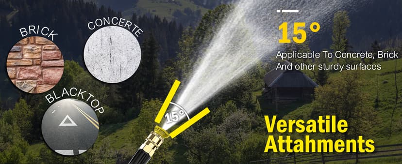 Pressure Washer, 5000PSI Max 3.6GPM Electric Power Washer with Foam Cannon 35FT Power Cord 4 Nozzles, Pressure Washer for Cars, Patios, Fences, Decks and Driveway