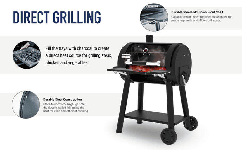Broil King 948050 Regal Charcoal 500 Grill, Black