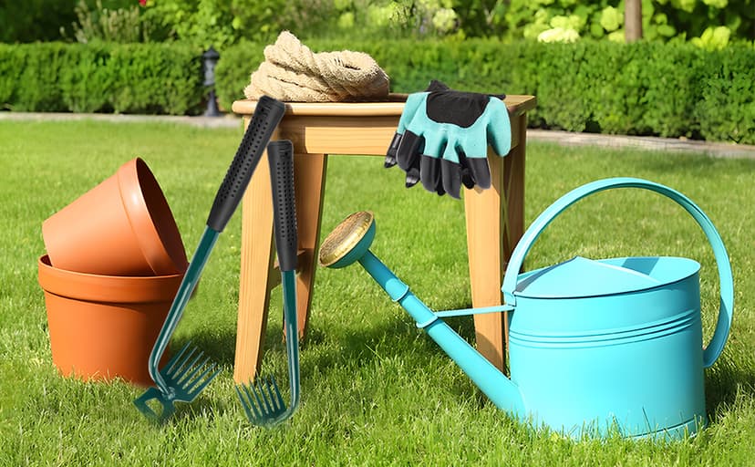 Weeding Artifact Uprooting Weeding Tool Claw Gloves Kit, 6 Teeth Dual Purpose Weed Puller, for Yard Farm Gardening Cultivating Loosening Weeding Mulching Planting Steel Hand Weeder