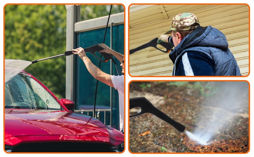 Pressure Washer Gun, Compatible with Some Portland Husky Black Decker Ford Pulsar Shopforce Taskforce Powerwasher Taskmaster Electric Pressure Washers, Replacement Power Washer Gun 2000 PSI