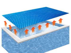 Goplus Pool Cover, 16 x 32 FT Solar Blanket with Carrying Bag for In-Ground and Above-Ground Swimming Pools, Rectangle Hot Tub SPA Thermal Blanket, Blue Bubble