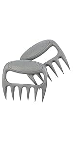 Bear Paws Meat Claws - The Original Meat Shredder Claws, USA Made - Easily Lift, Shred, Pull and Serve Meats - Ultra-Sharp, Ideal Meat Claws for Shredding Pulled Pork, Chicken, Beef, Turkey - Orange