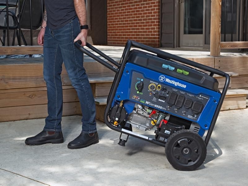 Westinghouse Outdoor Power Equipment 12500 Peak Watt Dual Fuel Home Backup Portable Generator, Remote Electric Start, Transfer Switch Ready, Gas and Propane Powered, CO Sensor