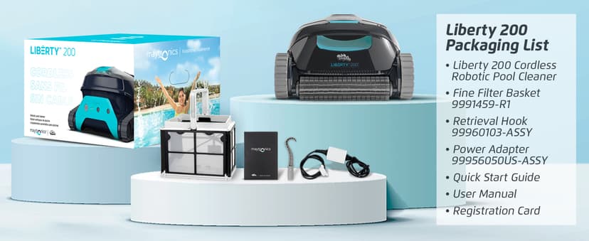 Dolphin (2025 Model) Liberty 200 Cordless Automatic Robotic Pool Vacuum Cleaner, Magnetic Charging, Wall Climbing Scrubber, Ideal for In-Ground Pools up to 33 FT in Length