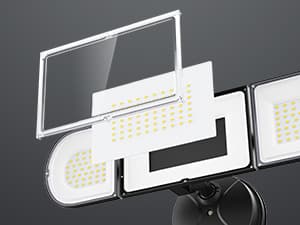 150W Flood Lights Outdoor Waterproof IP65, Exterior LED Floodlights with 3 Adjustable Heads, 15000LM Super Bright Security Lights Fixture, Outside Lights for House, Backyard