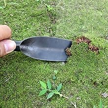 Willow Leaf-Shaped Garden Trowel Tool 12-inch Hand Shovel High-Carbon Steel Material One-Piece Forged Heavy Duty Manual Tool Potting Digging Transplanting Planting Weeding (Grey)