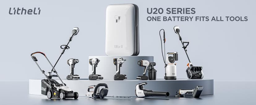 Litheli Cordless Lawn Mower 13 Inch, 20V Electric Lawn Mowers for Garden, Yard and Farm, 5 Heights Adjustment, Light Weight,with 4.0Ah Portable Battery.