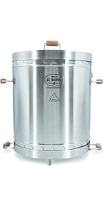 Grill & Smoker Barrel (MEDIUM)| 100% Stainless Steel Barrel | You can Grill, Smoke, Roast & Bake| Smokeless, Even Heat Distribution & Perfect Preservation for Your Meats, Charcoal