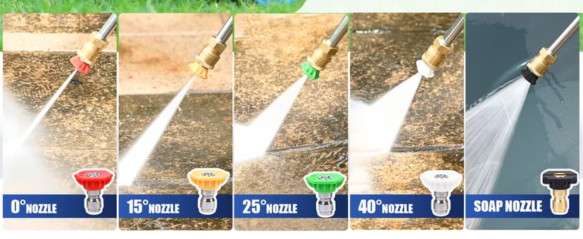 TOOLCY Gas Pressure Washer 3200 PSI & 2.6 GPM, High Performance Engine, Includes Swivel Spray Gun and Wand, 35FT Power Washer Hose, 5 Nozzle Tips, Onboard Soap Tank, for Cars/Driveways/Homes