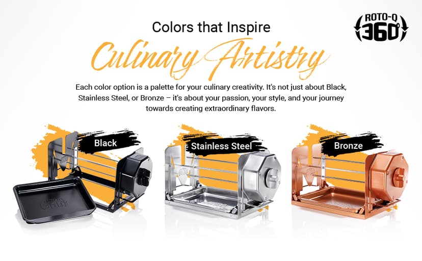 Cordless Universal Rotisserie Kit for Grills Ovens and Smokers - Non-Electric Wind-up Spit Roaster, Gas or Charcoal BBQ - Indoor/Outdoor (Stainless Steel)