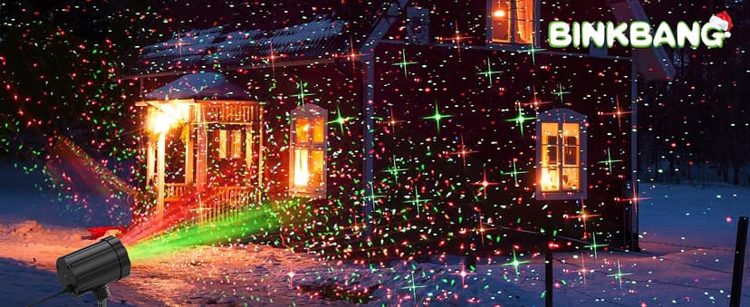 Christmas Projector Lights Outdoor, LED Waterproof Projector Lights, 3 Modes with Remote Control Outdoor Christmas Projector for Christmas Decorations Outdoor Yard Holiday Party, HT-LL-02