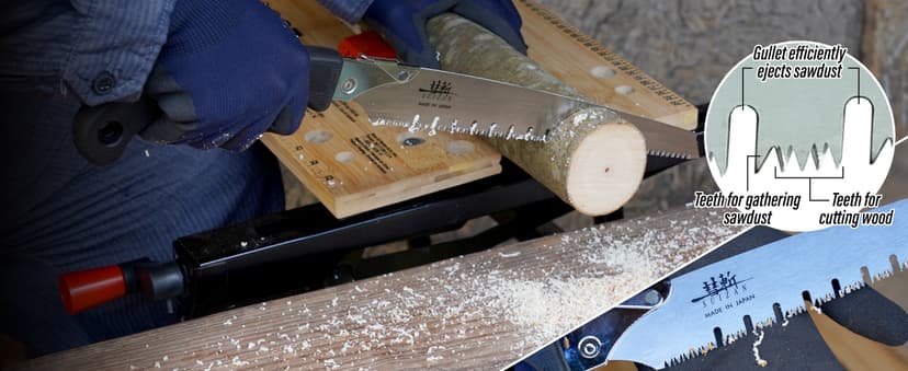 SUIZAN Pruning Saw 10.6" Gullet Blade - Professional Japanese Tree Trimming Handsaw Pullsaw Gardening Tools