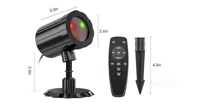 Christmas Projector Lights Outdoor, LED Waterproof Projector Lights, 3 Modes with Remote Control Outdoor Christmas Projector for Christmas Decorations Outdoor Yard Holiday Party, HT-LL-02