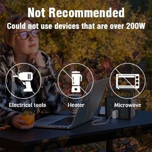 200W Portable Power Station, Powkey 120Wh/33,000mAh Power Bank with AC Outlet, 110V 6 Outputs Solar Generator External Battery Pack with LED Light for Home Use and Outdoor Camping