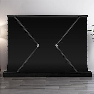 VIVIDSTORM Motorized Floor Rising UST ALR Projector Screen for Home Theater, Tensioned Wrinkle-Free Surface, Smart App and Voice Control, No Wall Mount Needed,VSDSTUST120H