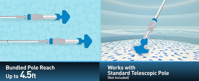 KOKIDO 5-in-1 Rechargeable Spa Vacuum Cleaner Set with 3 Hand Tools, IPX8 Safe for Warm/Cold Water, Portable, Light Duty Cleaning for Inflatable Spas, Hot Tubs, Jet Tubs, Debris & Sand Cleaning XV100