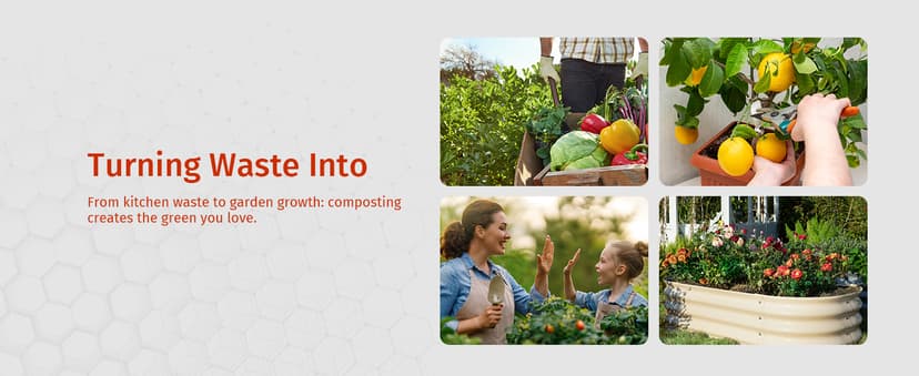 EAST OAK Compost Tumbler Outdoor, 43-Gal Dual Chamber Compost Bin with 2 Sliding Door and Aeration System, Tumbling Rotating Composter Bin for Kitchen, Garden, Yard