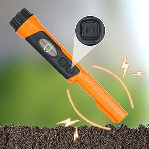 Fully Waterproof Handheld Metal Detector Pinpointer for Adults and Kids, Small Pin Pointer Wand. LCD Display, High Accuracy, 3 Alert Mode, Professional for Gold,Coins on Beach, Underground