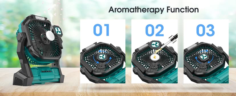 ONLYNEW Portable Fan Rechargeable, 20000mAh Cordless Battery Powered Fan with LED Lantern, USB C Battery Operated for Travel Bedroom Home Camping Tent Office Beach Desk Fishing Table