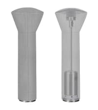 OutdoorLines Waterproof Outdoor Patio Heater Covers with Zipper and Storage Bag, Dust-proof UV-Resistant Windproof Propane Heavy Duty Heater Cover for Standing Heater, 1 Pack-89Hx33Dx19B inch Black