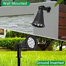T-SUNUS Christmas Solar Landscape Spotlights Color Changing 2 Pack, Halloween Solar Spot Lights Outdoor Waterproof Garden Pond Light, Separately Installed for Outdoor/Indoor