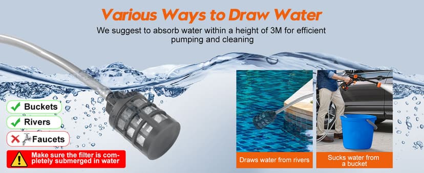 Lemolify 6000mAh Battery Pressure Washer, Electric Power Washer Cordless, Portable Car Pressure Washer Handheld with 6-in-1 Nozzle,17FT Drain Hose, Power Cleaner for Patio Floor Fence Deck,2 Battery