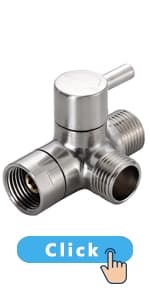 Little World Shower Arm Diverter Valve - 3 Way Shower Diverter Valve, G1/2 Solid Brass Fixed Spray System Diverter for Universal Hand Held Showerhead (Brushed Nickel)