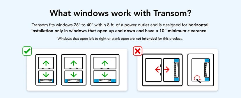 Vornado TRANSOM Window Fan with 4 Speeds, Remote Control, Reversible Exhaust Mode, Weather Resistant Case, Whole Room, Ice White