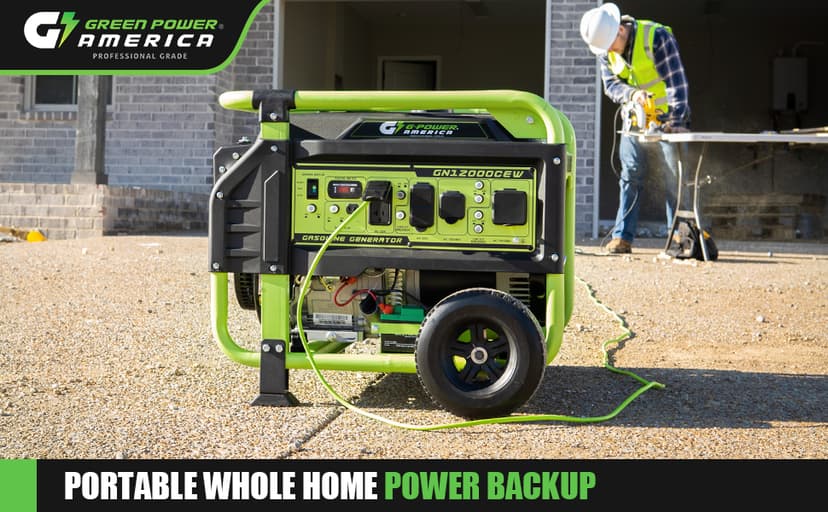 Portable Generator 12000 Watt,Gasoline Powered,Electric Start