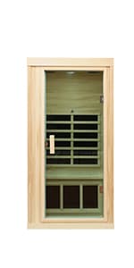 Portable Sauna Tent, One Person Infrared Sauna Home Sauna, Full Size Sauna with Remote Heating Foot Pad, Upgraded Chair, Black(29.1" x 29.1" x 66.5")
