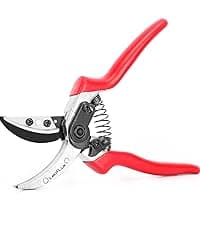 8" Professional Heavy Duty Anvil Pruning Shears with Anti-Rust SK-5 Blades, Garden Shears for Dry Stems and Small Branches, Gardening Scissors, Clippers for Wood, Non-Slip Handle. | LFXP1108S