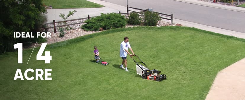 PowerSmart Gas Lawn Mower 21-Inch 144cc OHV Engine 3-in-1 Push Mower with Bagging