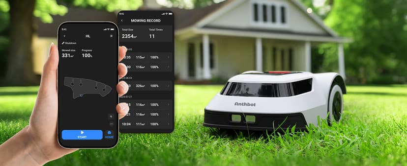 Robot Lawn Mower with Max 180m Stable Boundary Wire - Recommended 550㎡, Max 900㎡, 300% Higher Efficiency of Grid-Shaped Mowing Path, Automatic Robotic Lawn Mower with Auto Mapping & Recharge