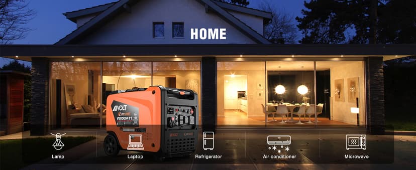 AIVOLT Dual Fuel Inverter Generator 8000 Wattages 50 Amp Gas Propane Powered Super Quiet Portable Inverter Generator for Home Use, Camping Travel RV Jobsite, 50 State Approved