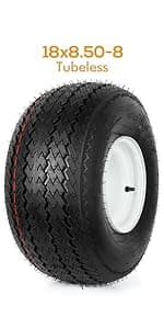 (2 Pack) WEIZE 15x6.00-6 Tire and Wheel Assembly, Replacement Riding Lawn Mower Front Tires, Compatible with Craftsman Riding Lawn Mowers, 3" centered Hub, 3/4" Bushing