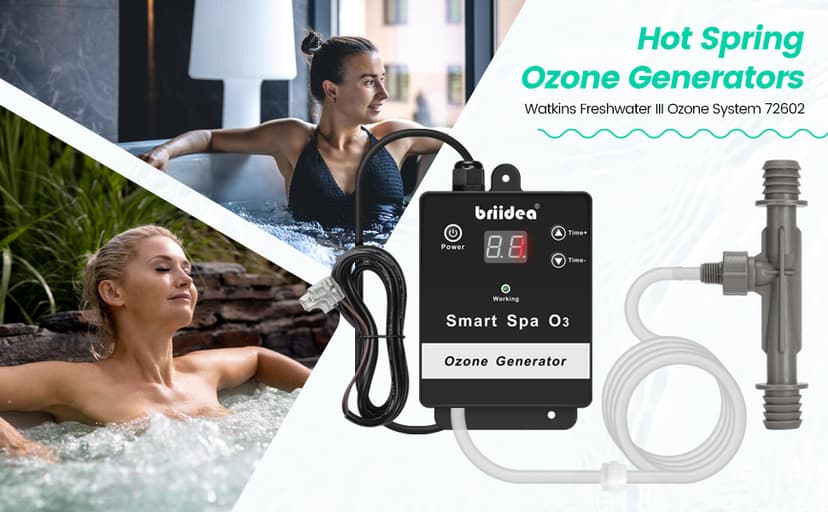 Briidea Ozone Generators, Compatible with Watkins Freshwater III Ozone System 72602, Hot Spring Spas & Hot Tub, Tiger River, Limelight Spa Models 1995 to Current