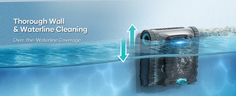 (2025 Upgrade) Aiper Scuba S1 Robotic Pool Cleaner,Wall & Waterline Cleaning,180-Min Battery Life, Ultra-fine Filtation, Smart Navigation, App Support