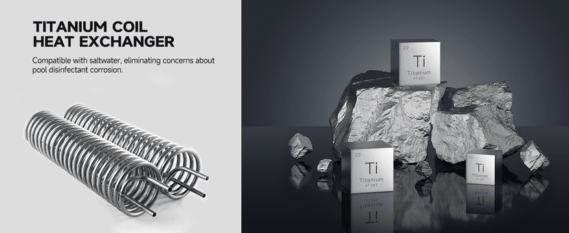 Outdoor Wood Burning Heater for Hot Tub, Portable Wood Fired Hot Tub Heaters,Titanium Coil Heat Exchanger Heating for Spas, Small Swiming Pools Wood Burning Stove