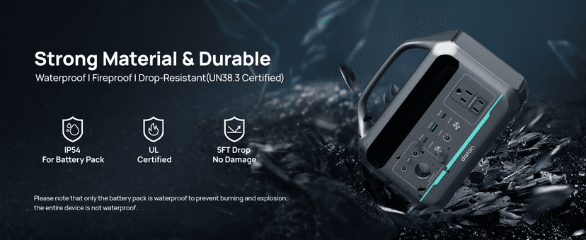 300W (Surge 600W) Solar Generator Portable Power Station LiFePO4 Battery, 204.8Wh(64000mAh) Portable Charger with Foldable 30W Solar Panel, AC&DC Outlets, for Camping Home Use RV Outdoor Adventure